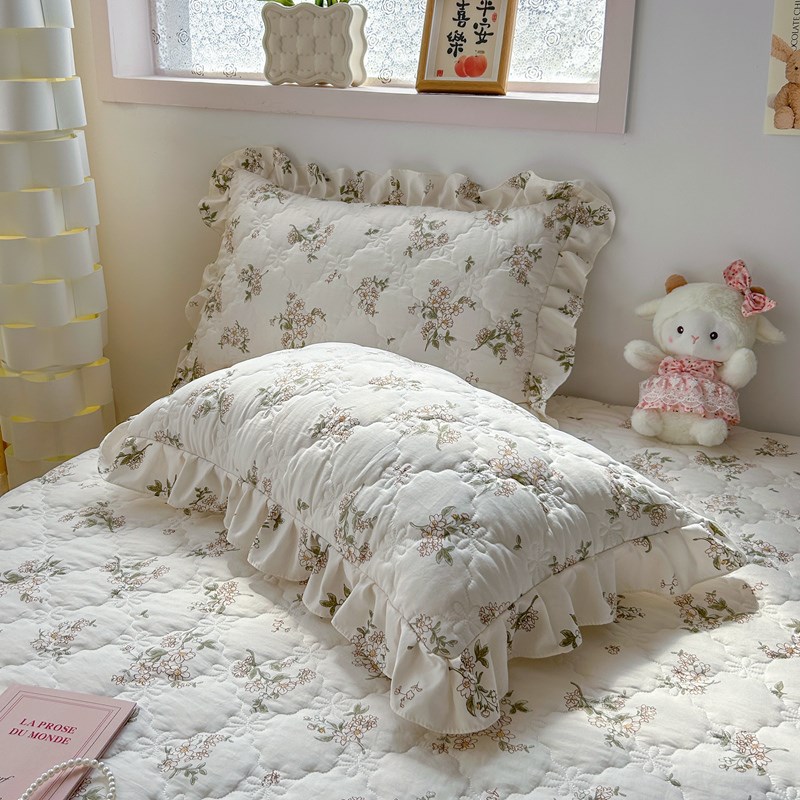 下摆床裙单件加棉绗缝轻奢床罩裙边床单席梦思床垫保护套四季通用