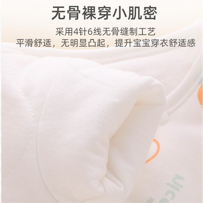 婴儿衣服秋冬季新款宝宝中厚开档连体衣包脚入冬棉衣加厚连脚棉服