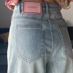 150小个子高腰牛仔裤女秋季新款八分宽松显瘦梨形身材直筒阔腿裤8