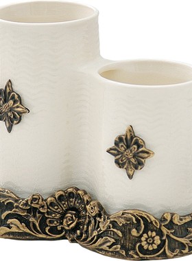 家居饰品厨房餐桌装饰品摆设筷子筒摆件收纳双筒沥水陶瓷工艺品