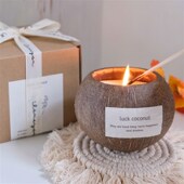 椰子壳香薰蜡烛礼盒情人节生日礼物小众高级创意伴手礼室内持久