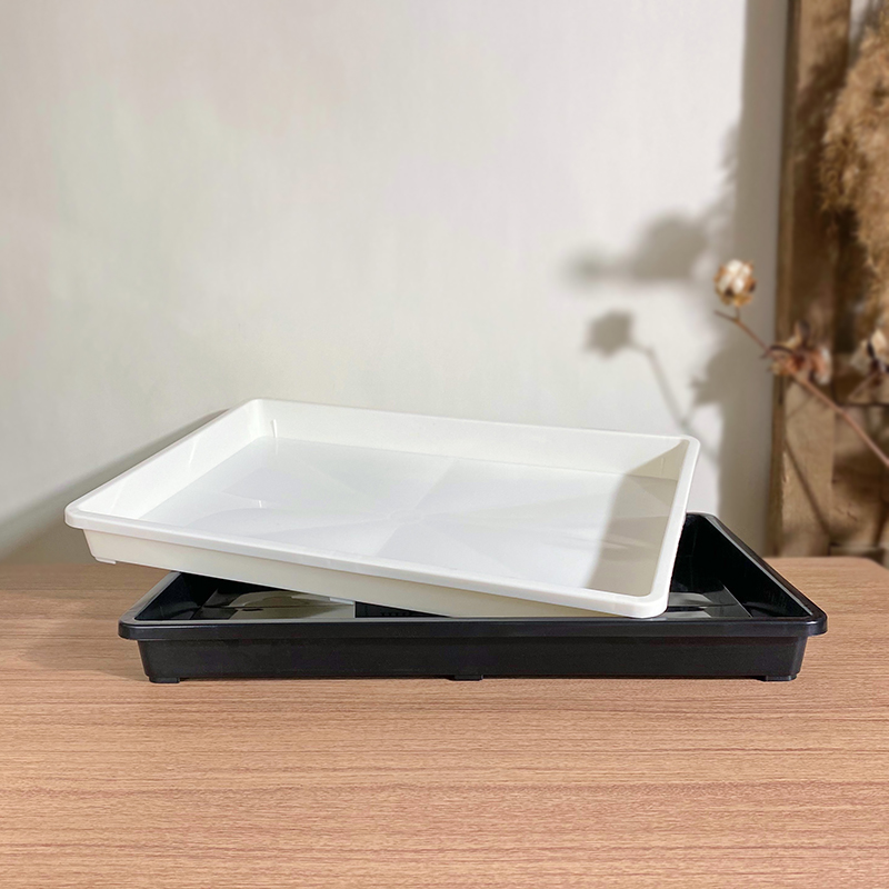 2代 白色加深托盘24格托架54格多肉花盆托盘接水盘整理框可以寖盆