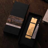 西安博物馆书签大唐芙蓉园长安塔书院门纯铜书签金属旅游纪念礼品