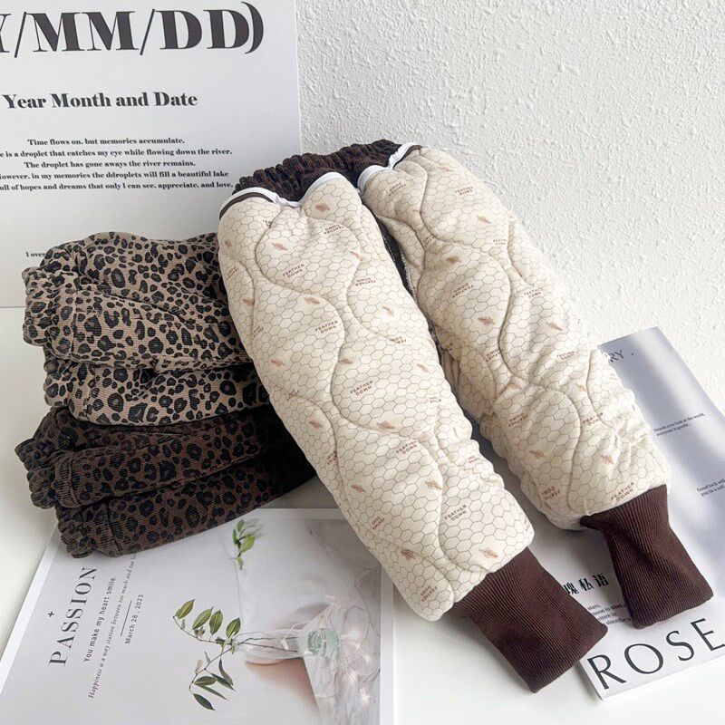 一条过冬宝宝棉裤儿童夹棉冬季加厚豹纹女童裤子外穿长裤保暖北方