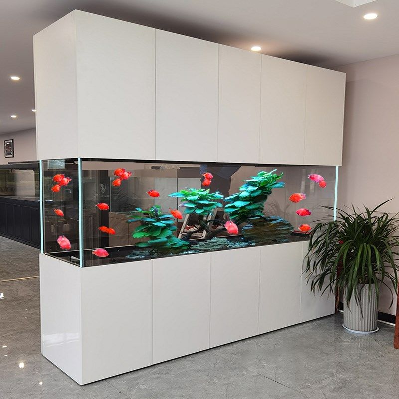 大型金龙鱼缸水族箱客厅办公室屏风2米3米底滤超白玻璃鱼缸定制,宠物/宠物食品及用品,底柜/落地缸,淘宝优惠券,粉丝福利购,淘宝优惠卷