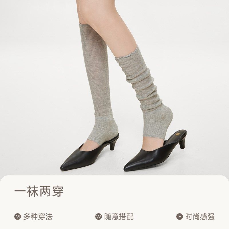 踩脚半托腿套春秋款jk小腿袜子女夏季薄款网眼透气长筒堆堆袜黑白,女士内衣/男士内衣/家居服,长筒袜,淘宝优惠券,粉丝福利购,淘宝优惠卷