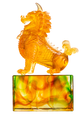 獬豸琉璃摆件家居客厅办公室工艺装饰品法律礼品轻奢商务开业送礼