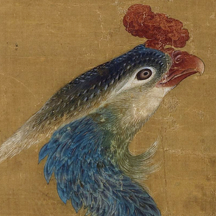 沈铨五伦图传统花鸟画临摹范本凤凰画中式装饰画艺术绢布仙鹤画心