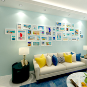 41框客厅实木照片墙创意欧式 相片墙超大尺寸相框墙组合文化墙