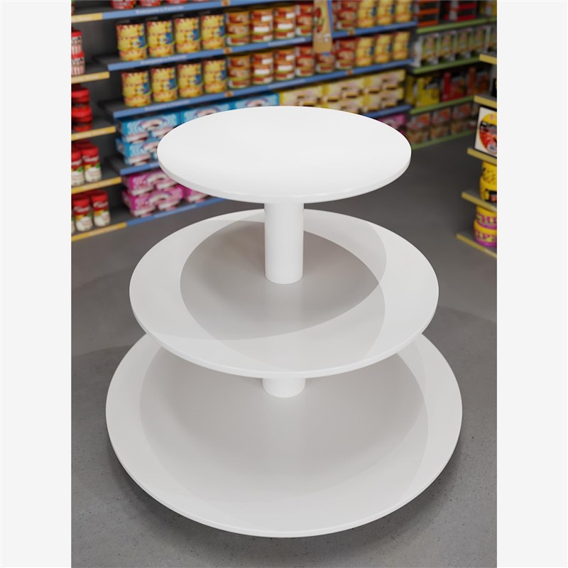 多功能新款圆柱圆形中岛柜便利店货架展示架超市鞋展示台商业美陈