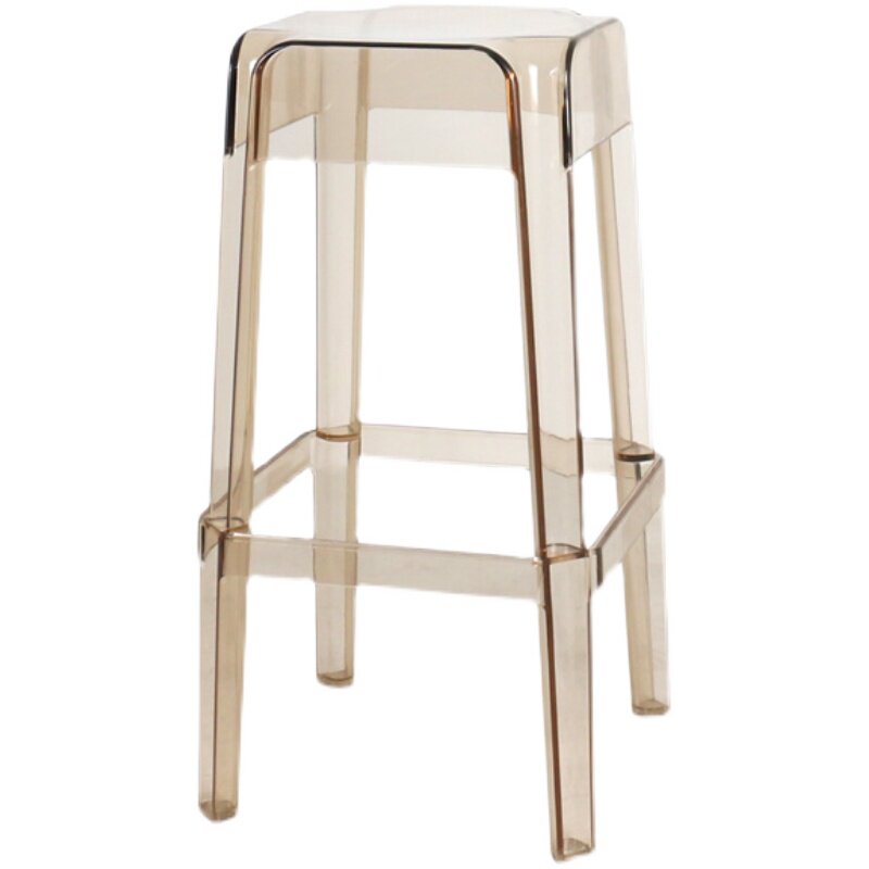北欧透明亚克力凳子水晶高脚吧台椅子加厚时尚简约塑料设计师吧凳