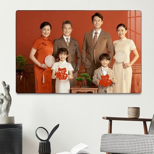 无边框水晶大相框24寸全家福相框放大挂墙高级感婚纱照相片打印