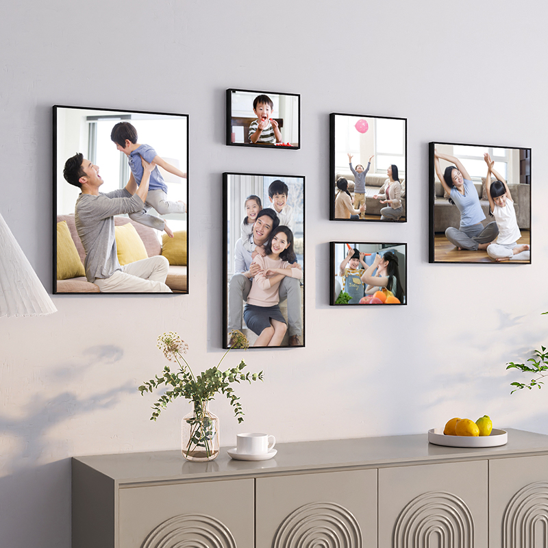 定制婚纱照相框挂墙放大水晶裱照片墙组合洗照片加结婚照相片打印
