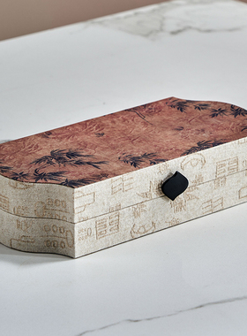 营销中心售楼处装饰柜子摆件新中式侘寂风装饰盒子收纳盒软装饰品