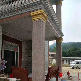 罗马柱方柱底座模具水泥制品方形柱脚柱头模型别墅阳台柱装饰造型