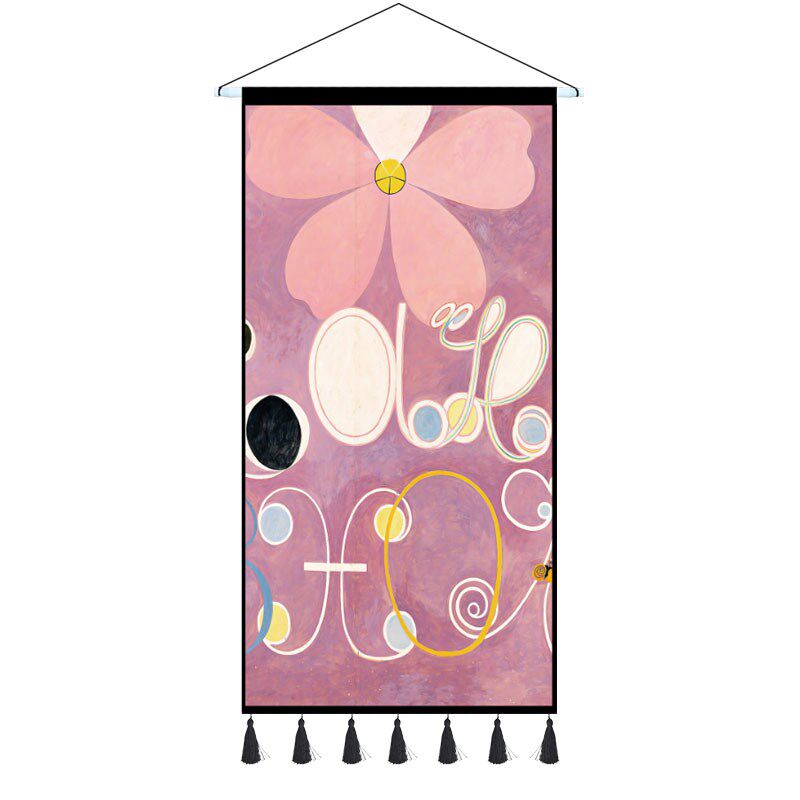 简约抽象几何艺术画挂毯玄关过道客厅挂画布艺北欧水彩线条壁挂画