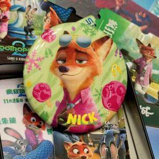 新款 收藏 动漫动物城周边尼克吧唧徽章马口铁自制谷子胸针二次元