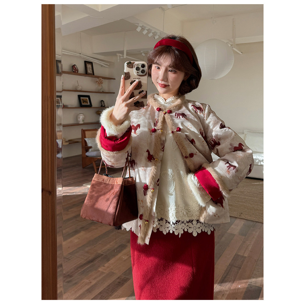 【马上来财】潇夫人自制新中式高端气质外套国风穿棉袄女套装,女装/女士精品,旗袍,淘宝优惠券,粉丝福利购,淘宝优惠卷