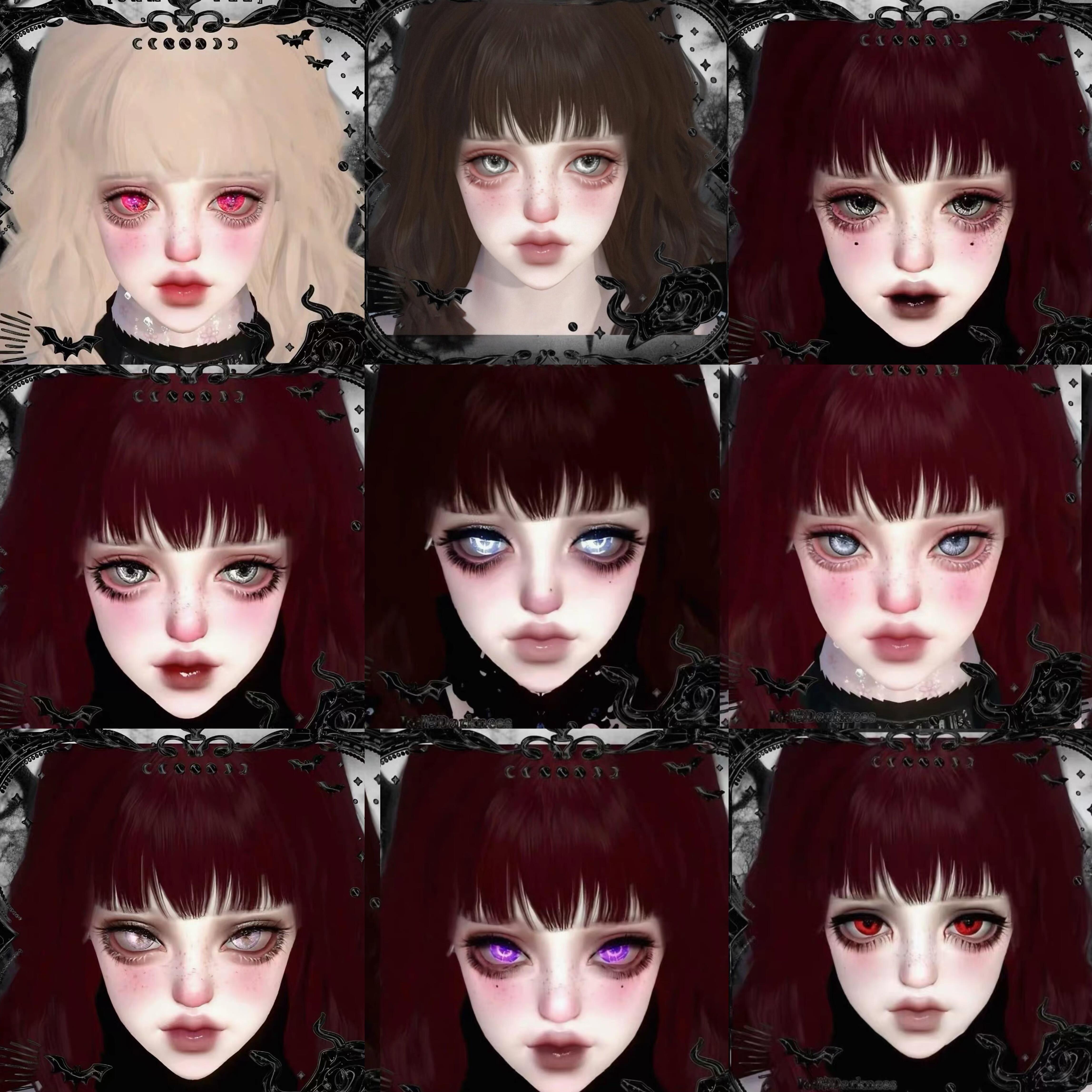 群限 9款 二痣 暗DARKNESS 逆水寒手游捏脸女通用