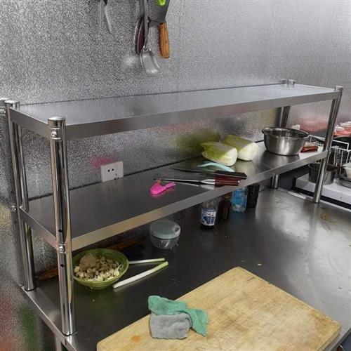 速发厨台不锈钢台面立架操作房上置物架平冷作台面架奶茶店工柜台