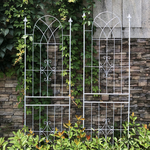 速发户外山支龟月季花架架线莲爬藤架网格植物攀爬乌铁围墙铁艺栅