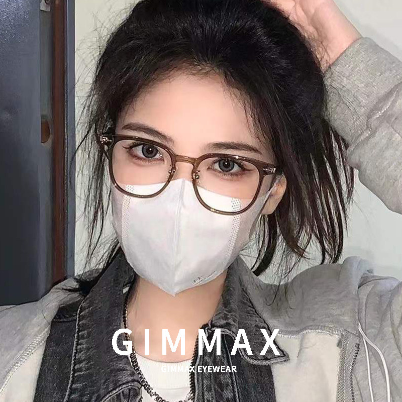 速发冷茶大近视度射可配超轻防蓝光辐数素颜色框平光镜潮人