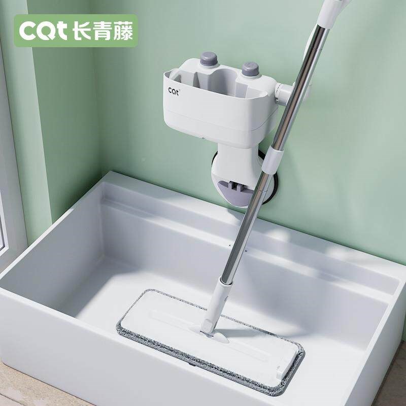 速发青藤洗平板拖把挤水器省力免手家拖长把懒人用拖长青藤(布拖