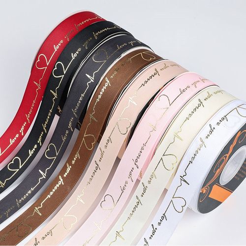 速发花中心 情动烫金螺纹带花束花品盒包装丝带手工蝴蝶结礼艺