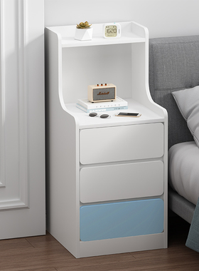 速发床柜头小型简约卧室超柜床边柜储物小窄子简易床头夹缝置物架