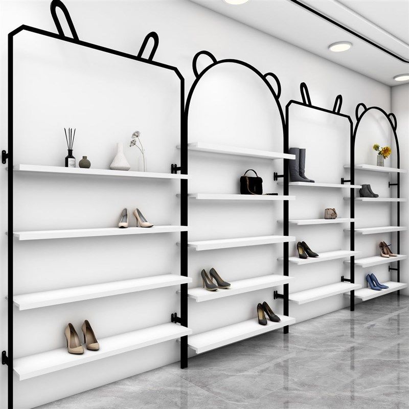 速发异形男店鞋架色童鞋货架鞋展示架店铺装修白鞋货架