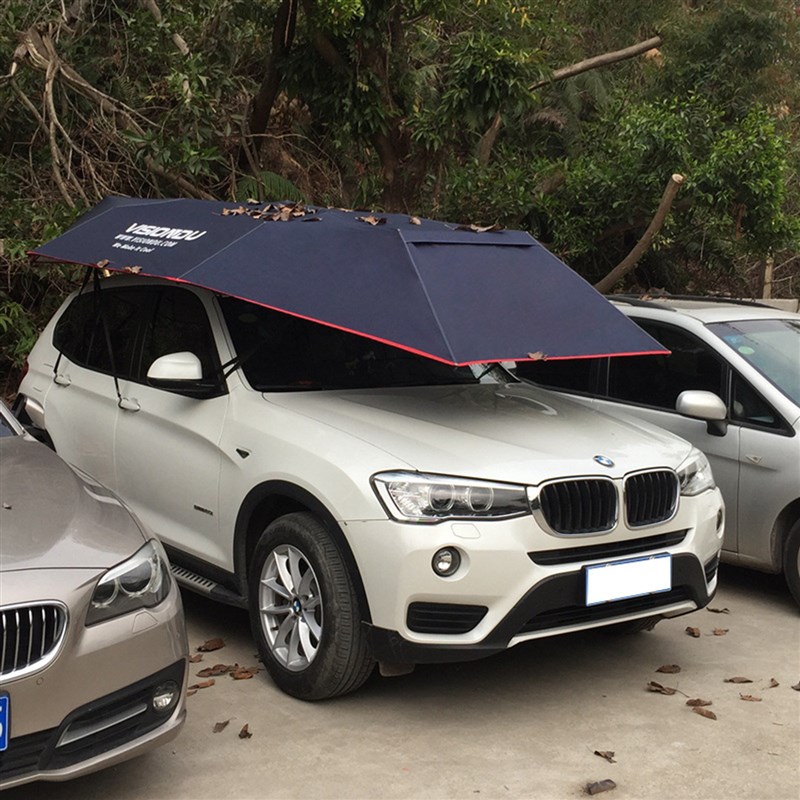 速发全自动车篷移动车棚防冰雹防晒汽车大遮伞智能折叠伸缩式防晒