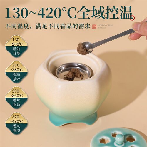 速发高温陶瓷电子香薰炉电香炉家用室内熏香沉香炉精油香粉电熏炉