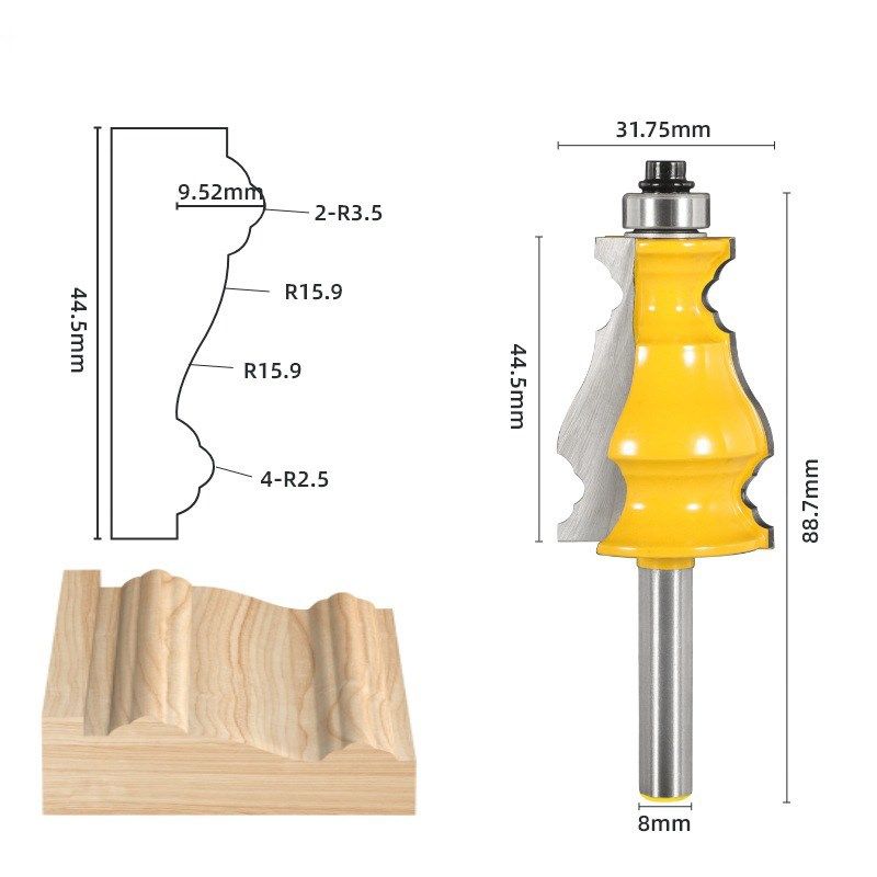 速发线条扶梯刀8柄木工铣刀具欧式线扶刀相框门框楼手条手刀雕刻