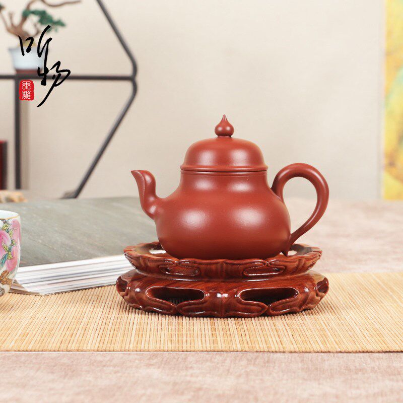 速发实木非洲酸枝仿古整木龟脚纹茶壶盆景香炉摆件展示座佛像加高
