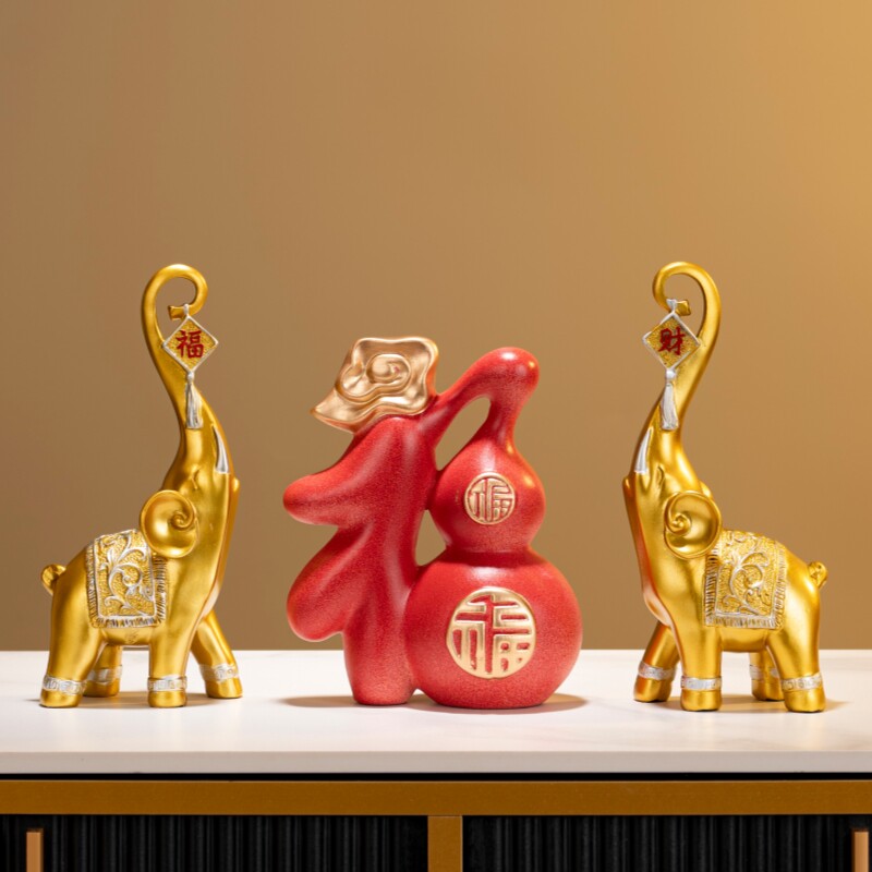 新中式福字陶瓷摆件寓意好图片