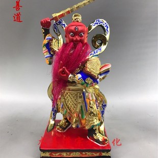 木雕神像护法天君王灵官王天君灵官殿樟木漆线雕精品手工20cm