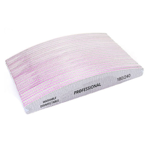 好货25Pcs/Lot Grey White Half Moon Purple Core Nail Files 10