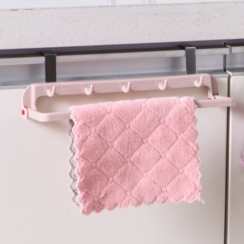 Cabinet door hanging type foldable hook kitchen nail free h