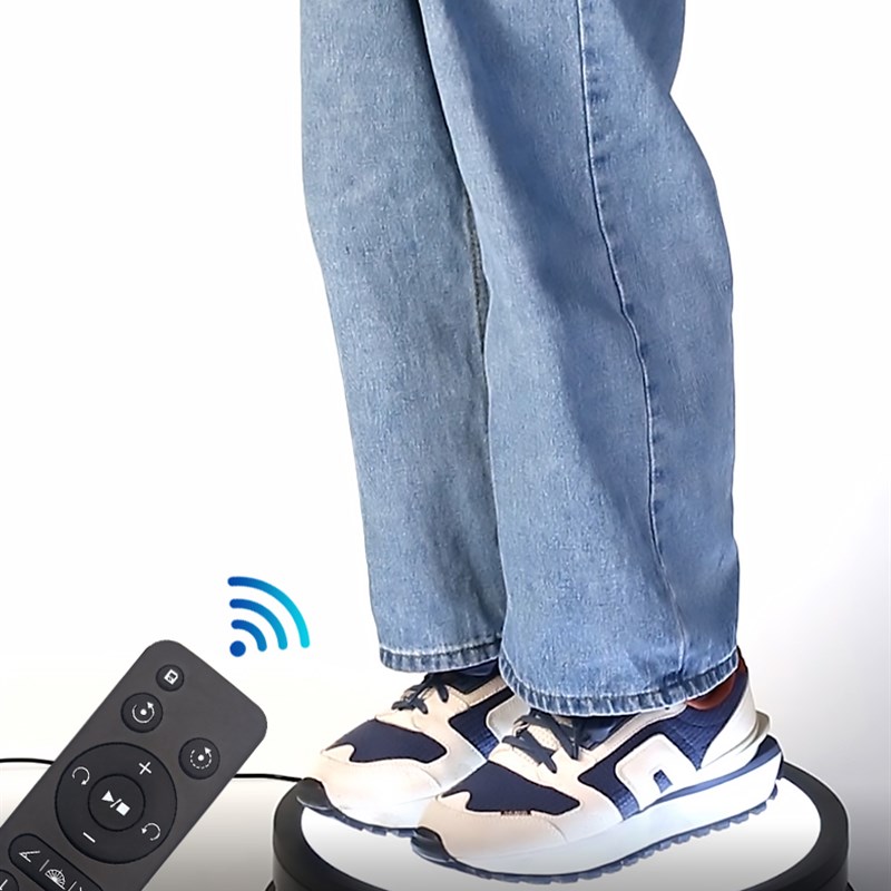 电动转盘自由调控多角度旋转摄影棚摄影三色发光可定制logo