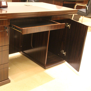 1.4米实木皮老式电脑桌医院单人办公桌写字台家用主管桌子职员桌