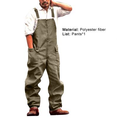 好货Summer Spring Men Jumpsuit Overalls Bib Square Neck Romp