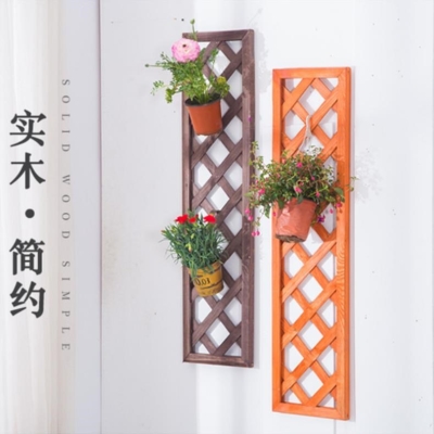 花盆挂壁新款挂在墙上的花架格栅栏杆窗台防腐电视墙角吊挂式吊篮