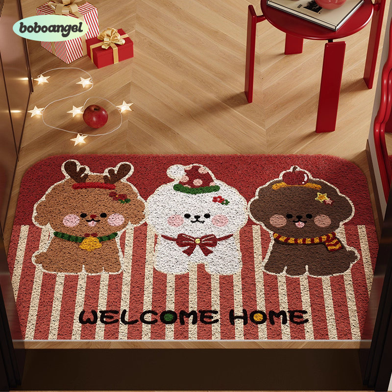 暖冬派对美式卡通复古入户地垫丝圈防滑脚垫毯进门垫玄关大门口垫,居家布艺,入户地垫,淘宝优惠券,粉丝福利购,淘宝优惠卷