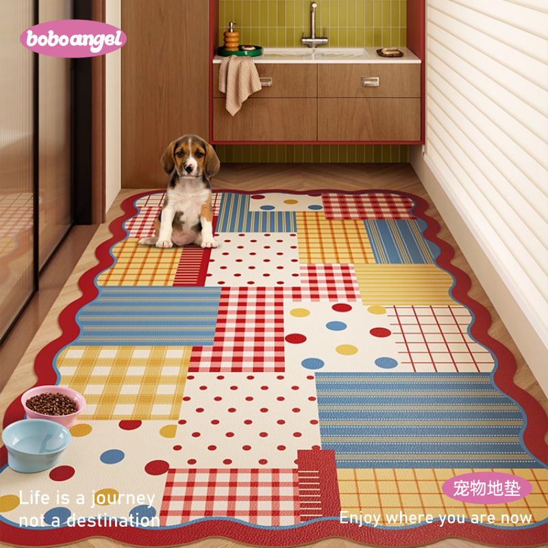 拼盘格子防水防尿大宠物地垫