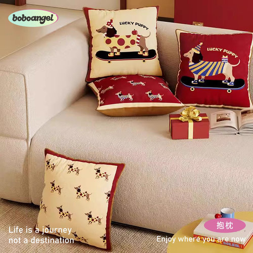 美式复古卡通客厅沙发抱枕
