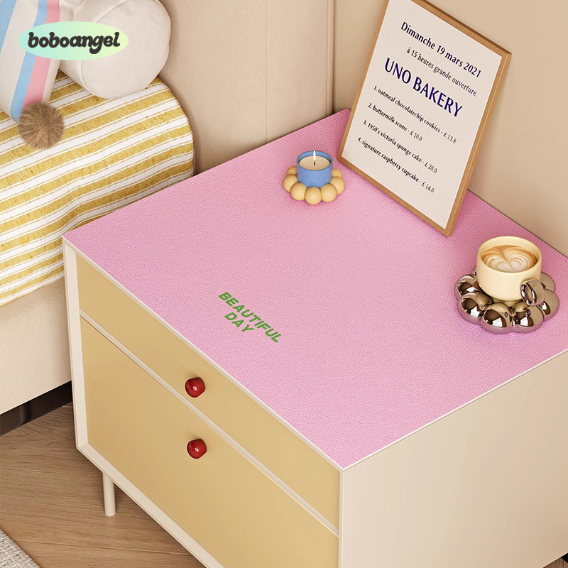 梦幻马卡龙韩系床头柜垫子轻奢高级感防水防烫免洗桌面台面保护垫