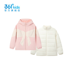 【商场同款】361度童装女童上衣两件套冬季新款儿童保暖防风外套