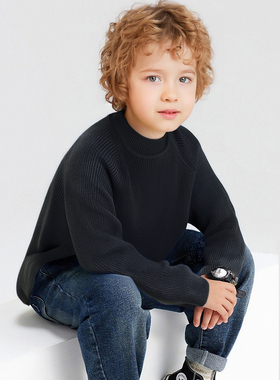 半高领纯色针织线衣