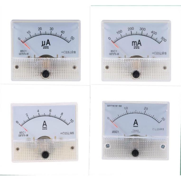 指针式直流电流表85C1-100uA500mA30mA1A2A3A5A10A20A50A机械仪表