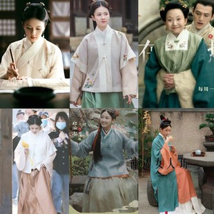 速发玉楼春汉服朝少春白鹿今晨明林汉家小姐改良官服马面裙